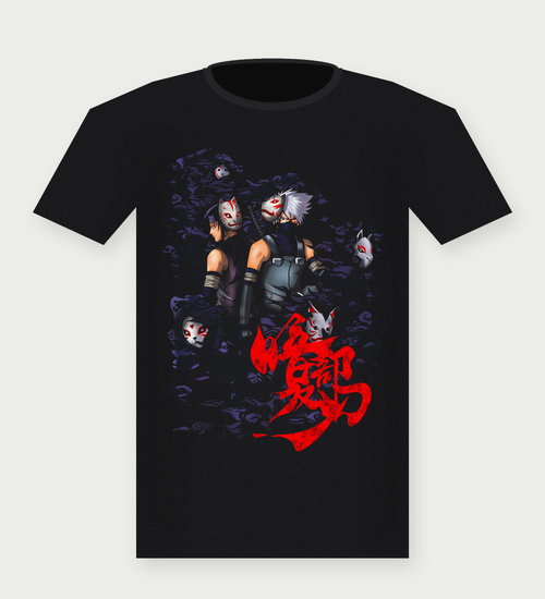 ANBU Kakashi & Itachi black t-shirt