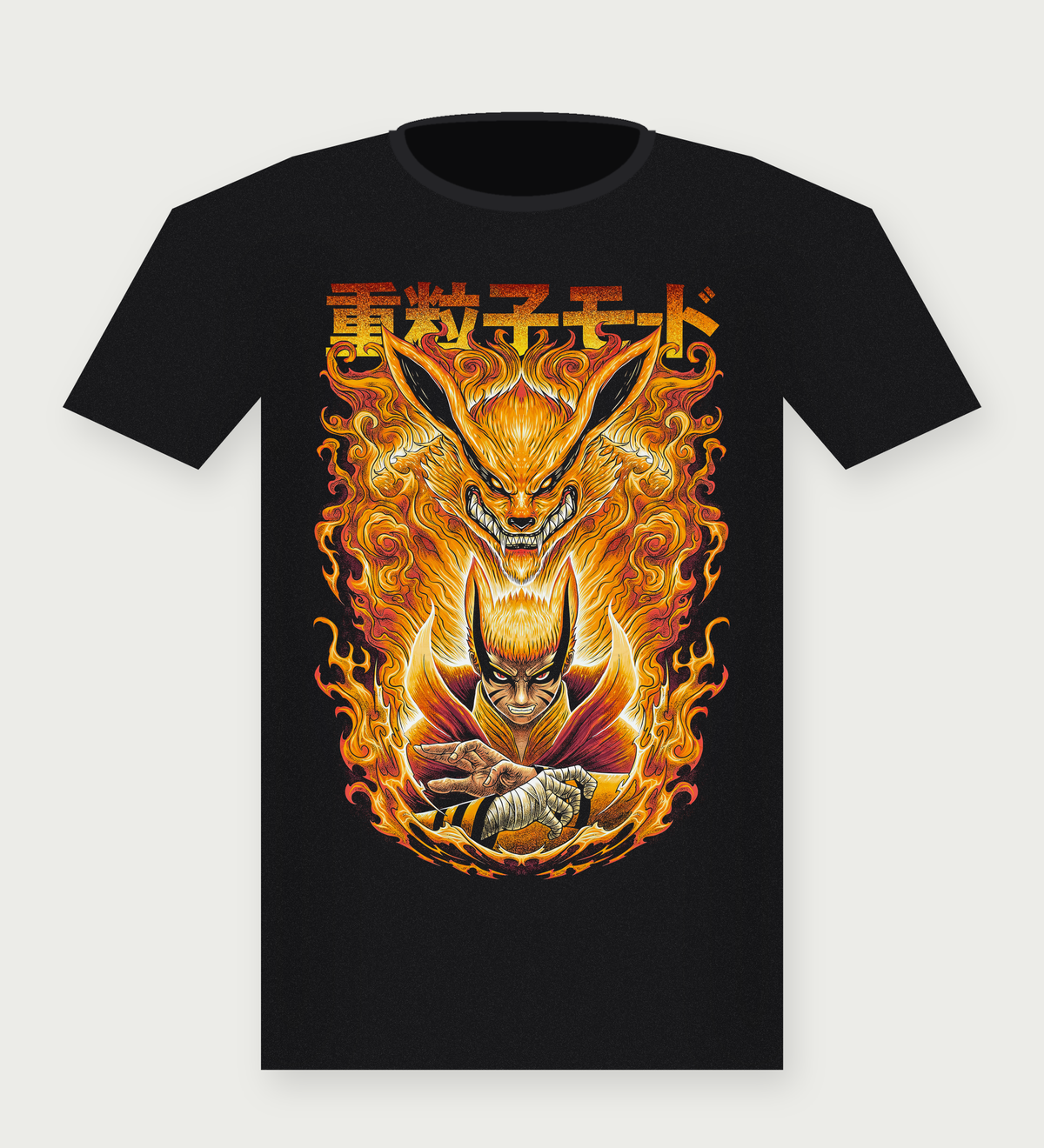 Kurama Baryon Mode black t-shirt
